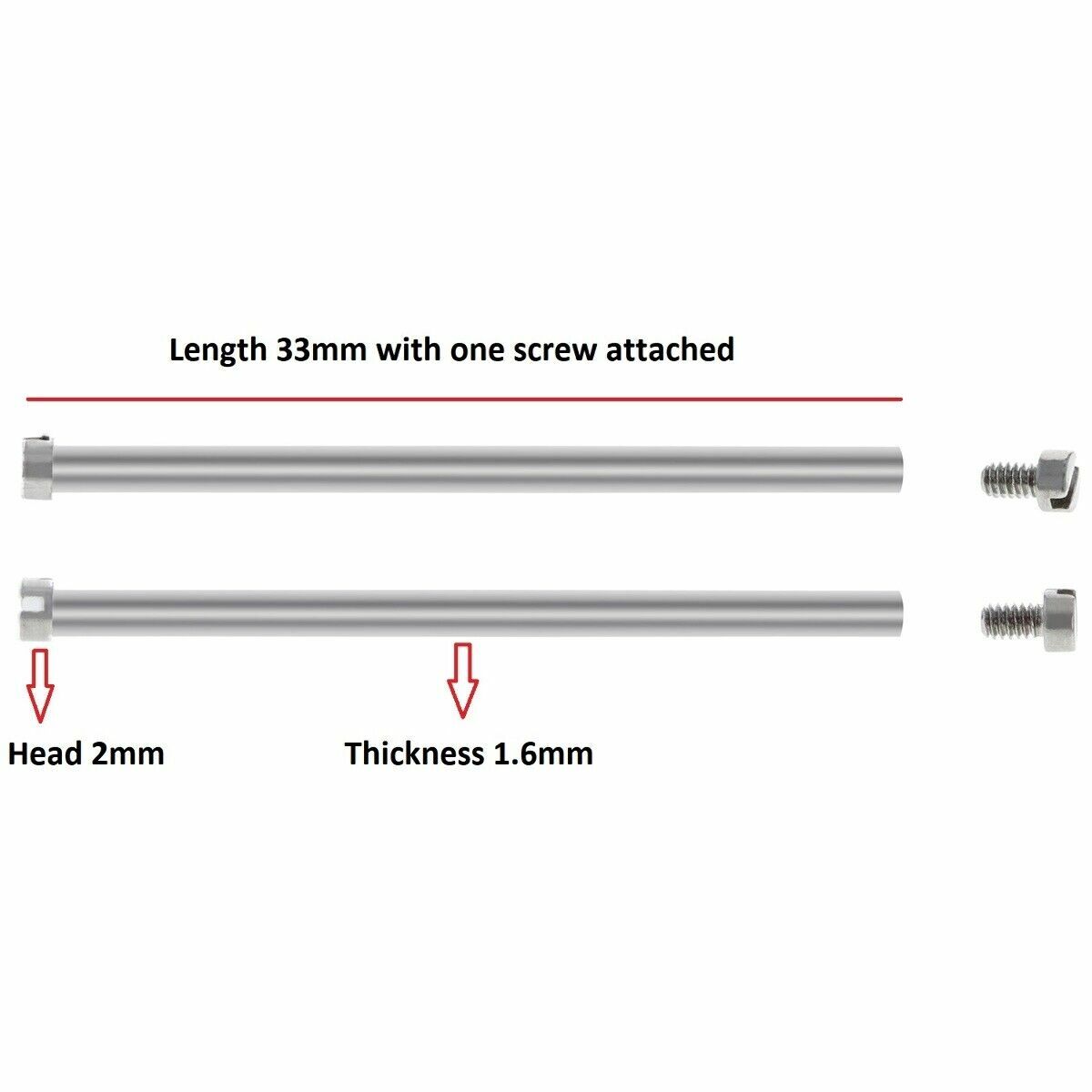 3 SET PANERAI WATCH TUBE + SCREW FOR  PAM GMT FIDDY 1950  47MM MILITARY -34MM