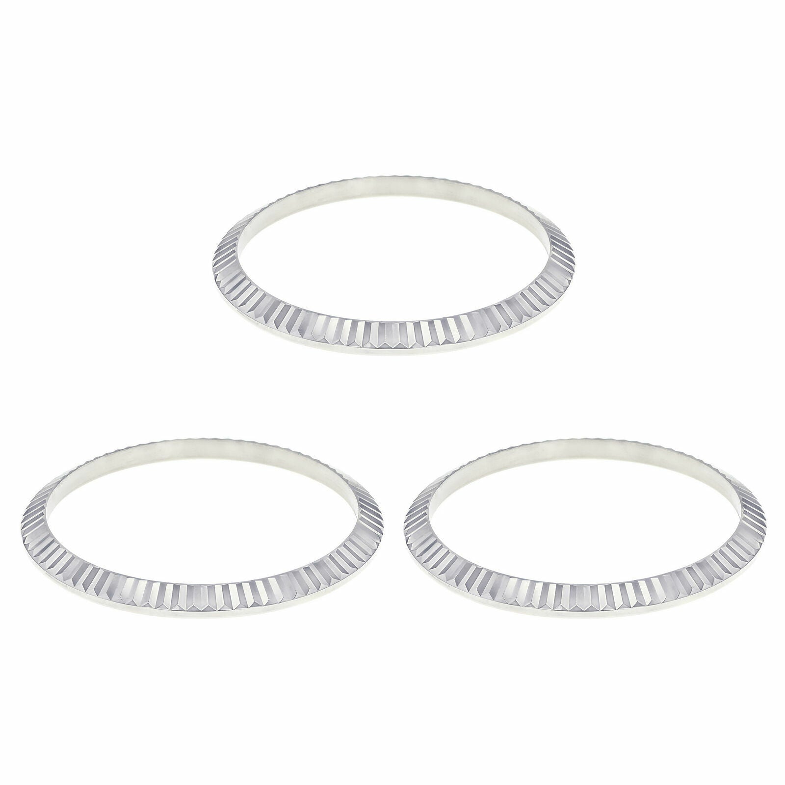 3 FLUTED BEZEL FOR 36MM ROLEX MEN DATEJUST 16013 16014 16200 16233 16234 S/STEEL