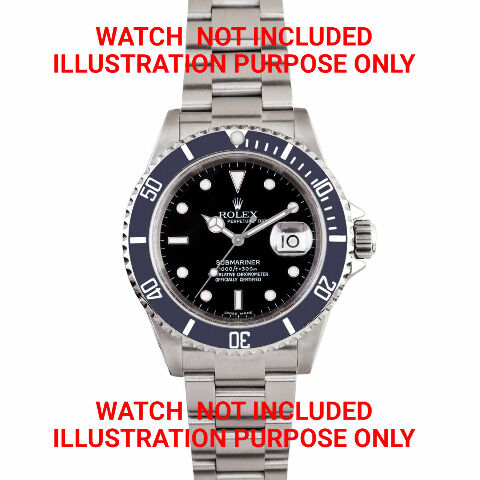 BEZEL,RETAINING+ INSERT FOR ROLEX SUBMARINER 5508, 5512 5513 1680 BLUE INSTALLED