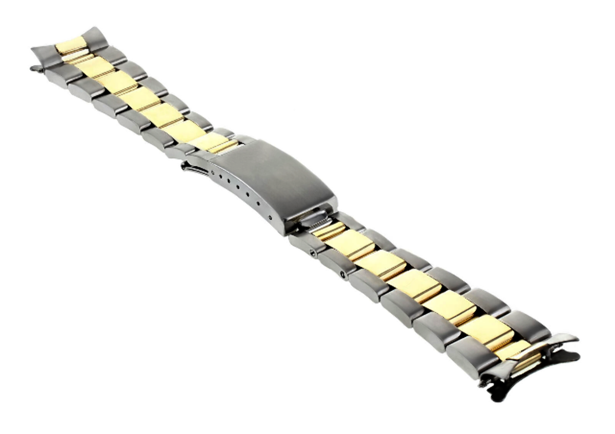 OYSTER WATCH BAND BRACELET FOR 34MM ROLEX MEN DATE 1602 1603 AIRKING 14K/SS 19MM