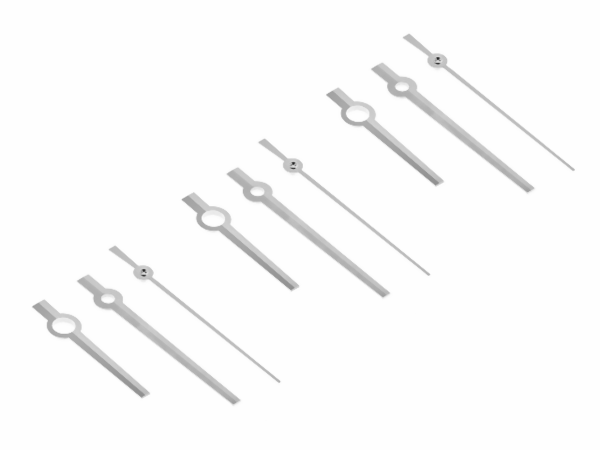 6 SET WATCH HAND PLAIN FOR MOVEMENT ETA 2824-2, 2834-2, 2836-2 WATCH SILVER T.QY