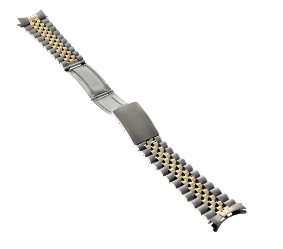 JUBILEE WATCHBAND FOR 34MM ROLEX MEN DATE 1500 AIRKING  REAL GOLD 14K/SS 19MM