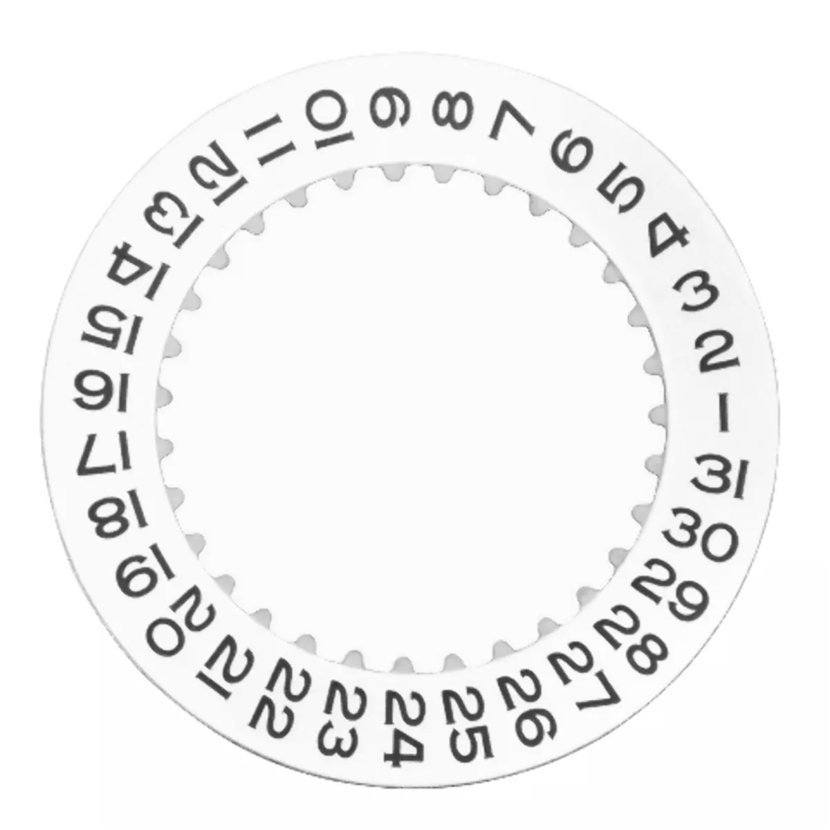 3 CALENDAR DATE DISC FOR 36MM ROLEX DATEJUST SUBMARINER MOVEMENT 3135/3155 WHITE