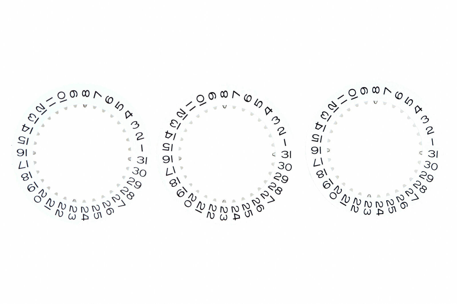 3 CALENDAR DATE DISC FOR 36MM ROLEX DATEJUST SUBMARINER MOVEMENT 3135/3155 WHITE