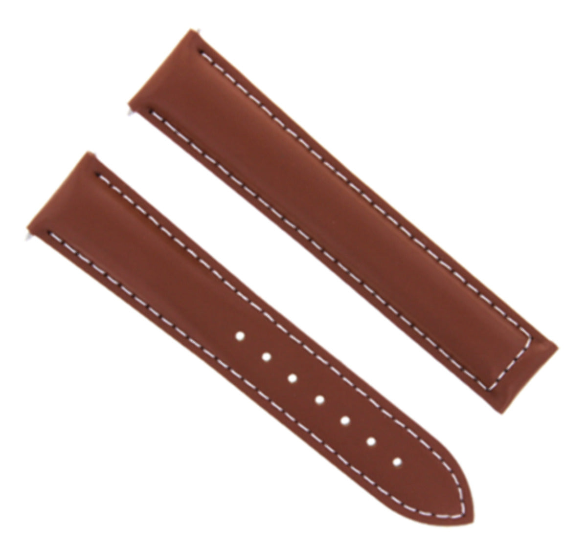 LEATHER STRAP BAND DEPLOYMENT BUCKLE CLASP FOR 20MM OMEGA SEAMASTER GMT TAN WS