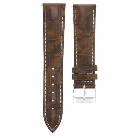 19-20MM LEATHER WATCH BAND STRAP TAPERING TO 16MM FOR ROLEX DATE, DATEJUST WATCH