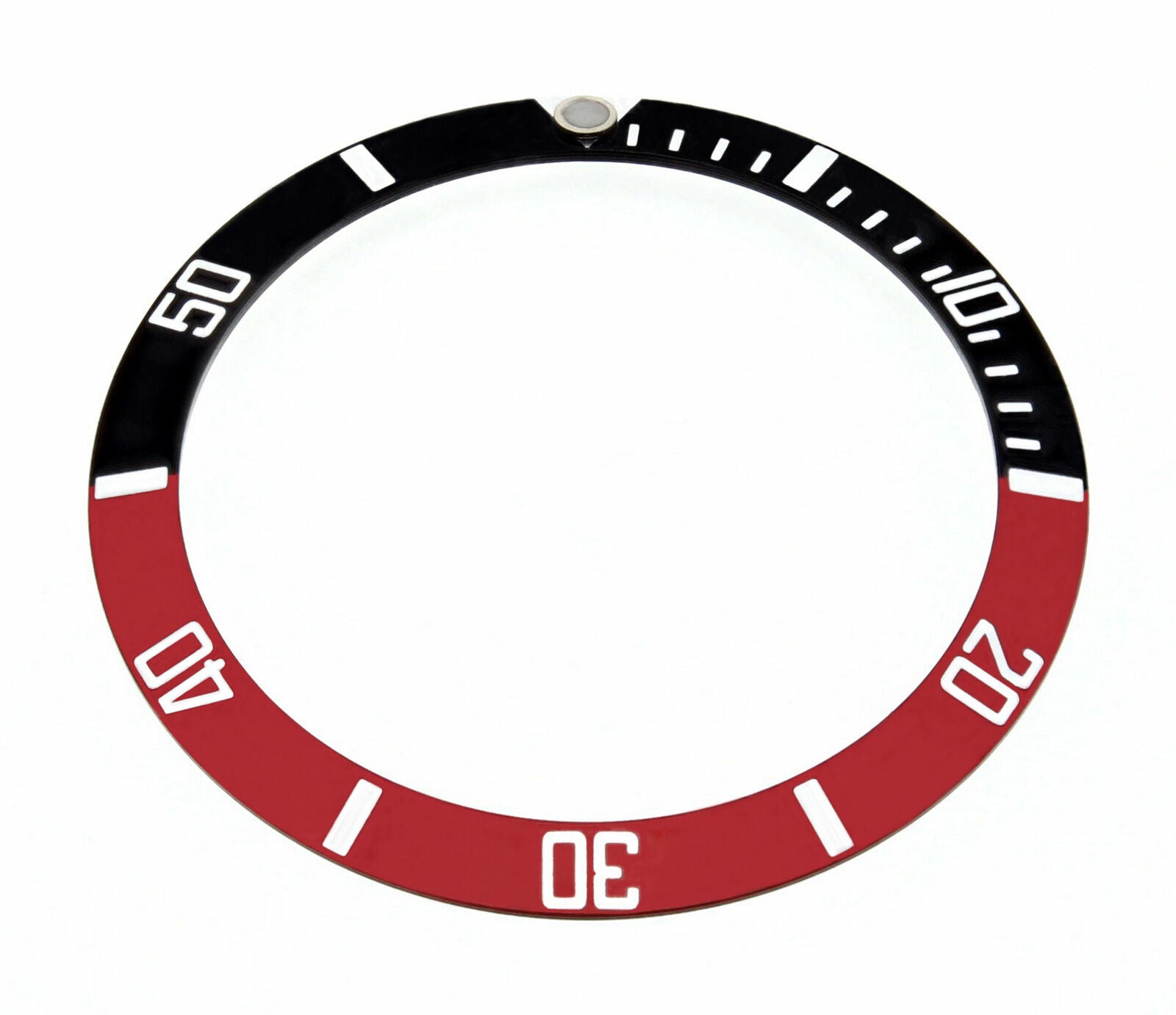 BEZEL INSERT ALUMINUM FOR ROLEX SUBMARINER 5508 5512 5513 1680 5517 BLACK/RED