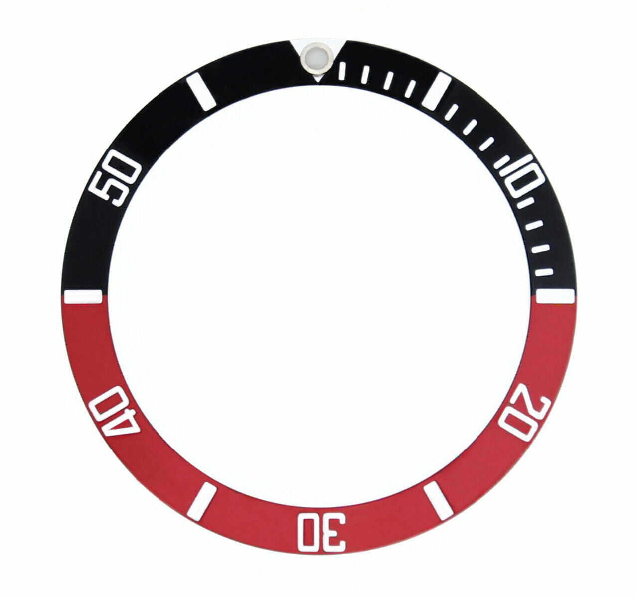 BEZEL INSERT ALUMINUM FOR ROLEX SUBMARINER 5508 5512 5513 1680 5517 BLACK/RED