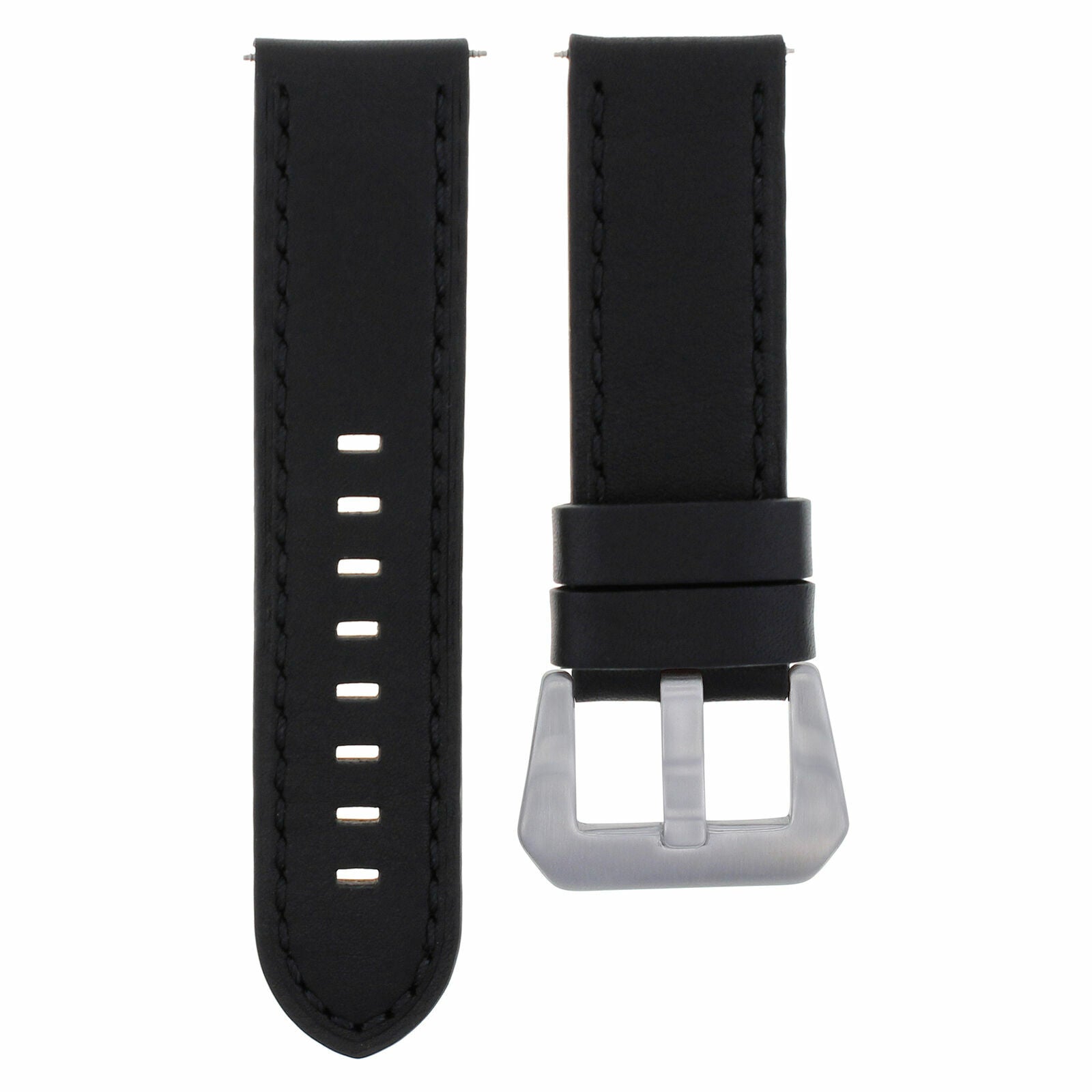 24MM COW LEATHER WATCH BAND STRAP FOR ANONIMO WATCH BLACK