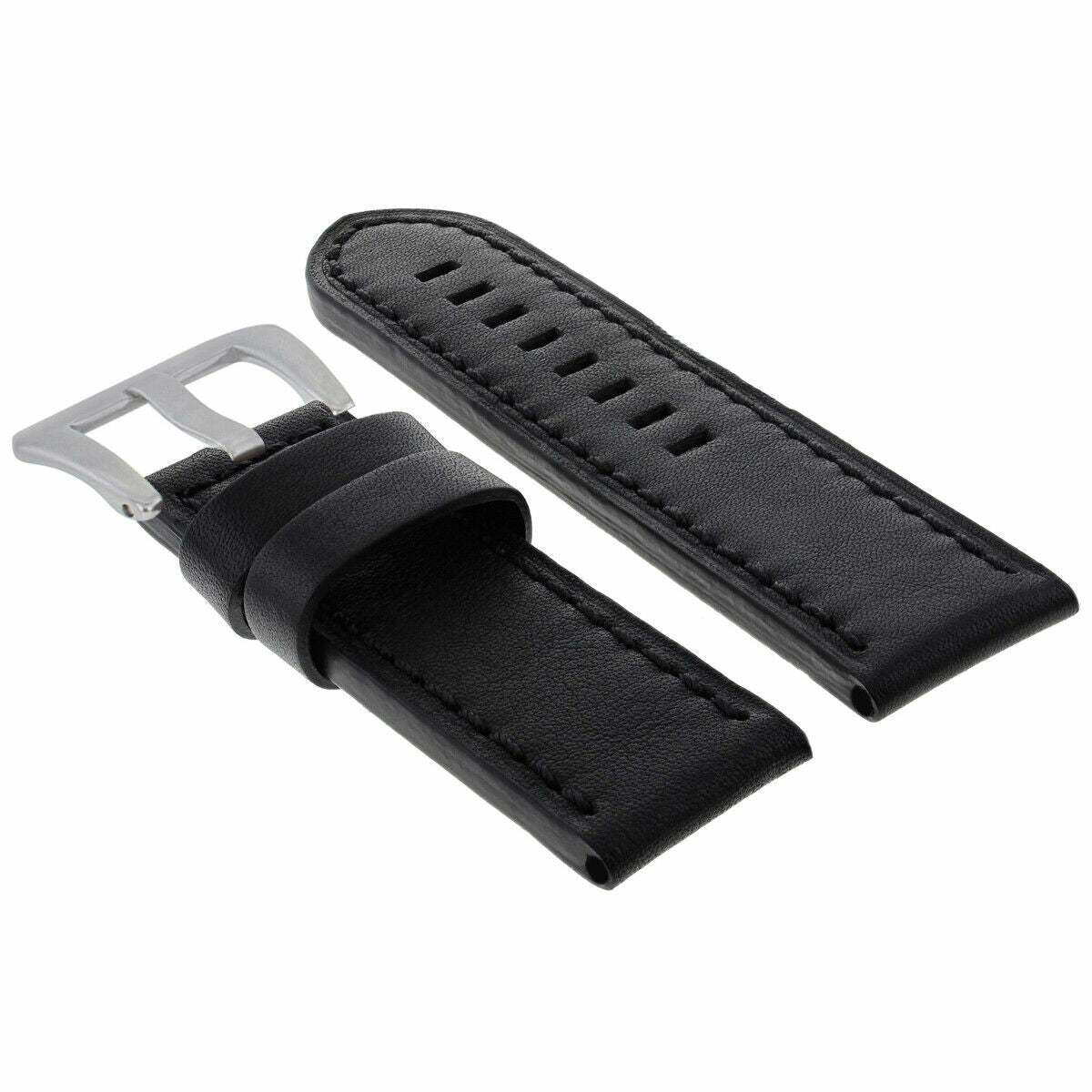 20MM COW LEATHER WATCH BAND STRAP FOR MENS ANONIMO WATCH BRACELET BLACK