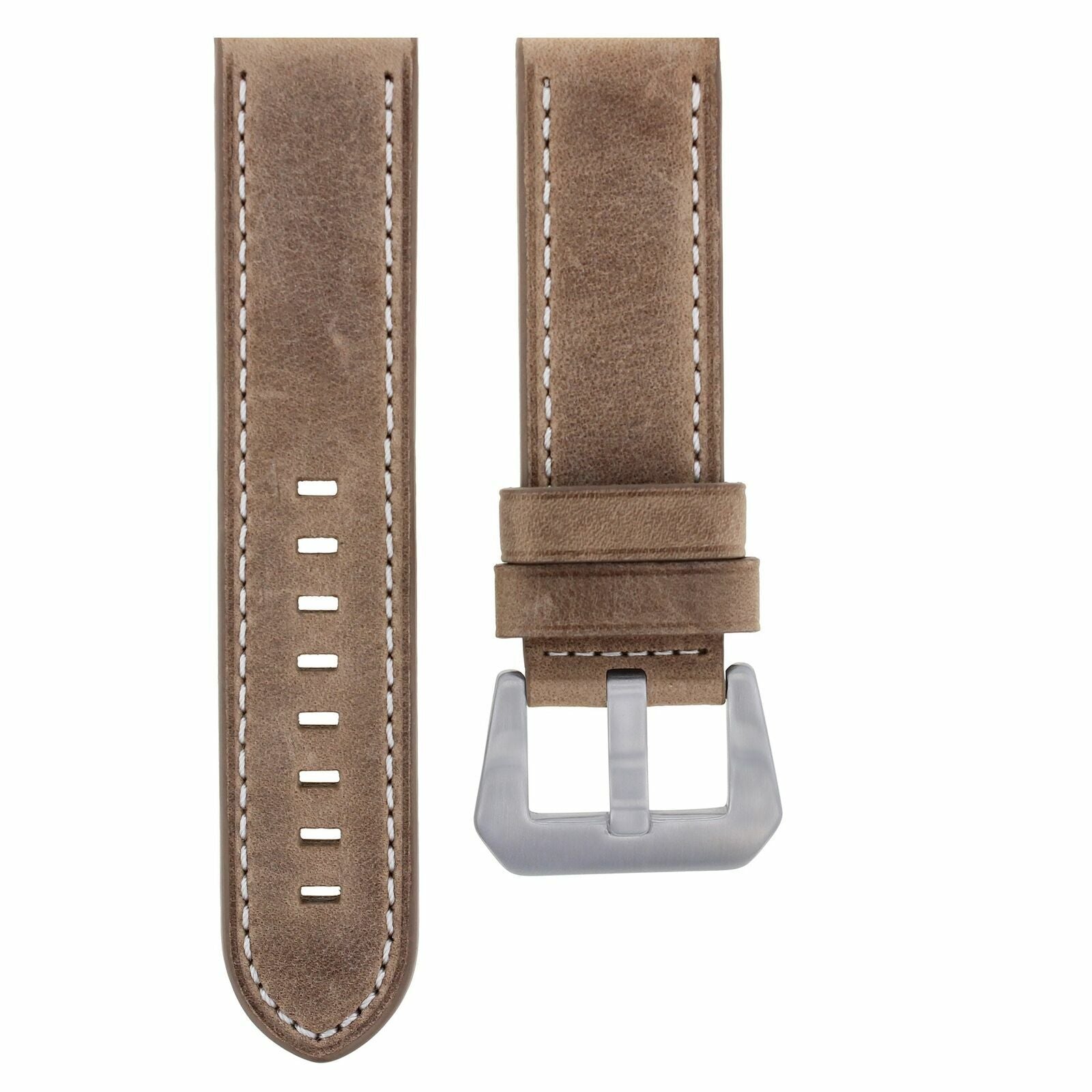 24MM COW LEATHER WATCH BAND STRAP FOR 45MM ANONIMO NAUTILO WATCH SAND WS