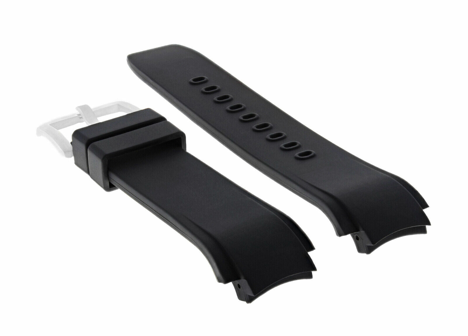 26MM BLACK SILICONE RUBBER WATCH BAND FOR IWC CALYPSO WATCH