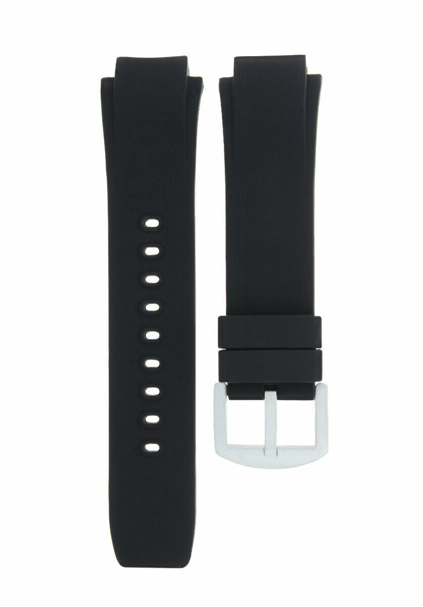 26MM BLACK SILICONE RUBBER WATCH BAND FOR IWC CALYPSO WATCH