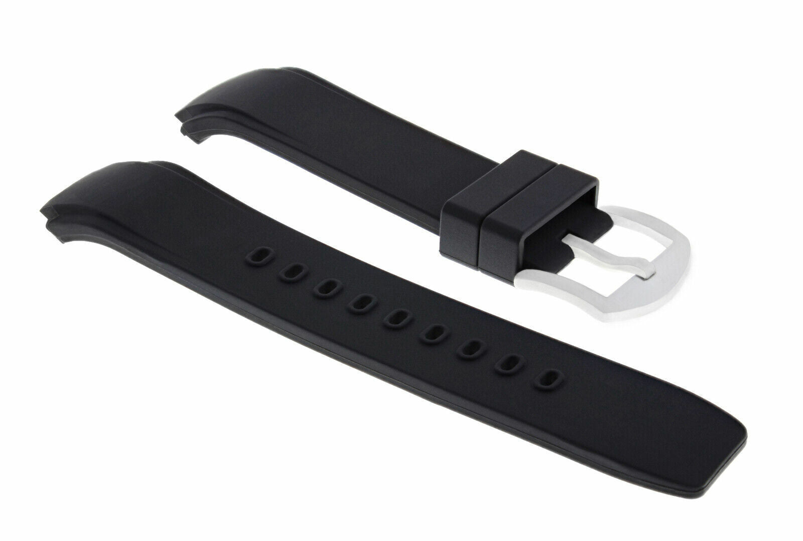 26MM BLACK SILICONE RUBBER WATCH BAND FOR IWC CALYPSO WATCH