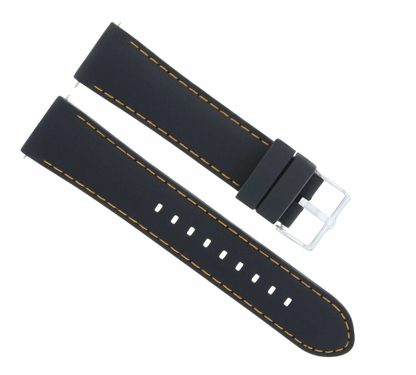 20MM RUBBER WATCH STRAP BAND FOR 42MM TISSOT PRC200 WATCH CHRONOGRAPH BLACK OS
