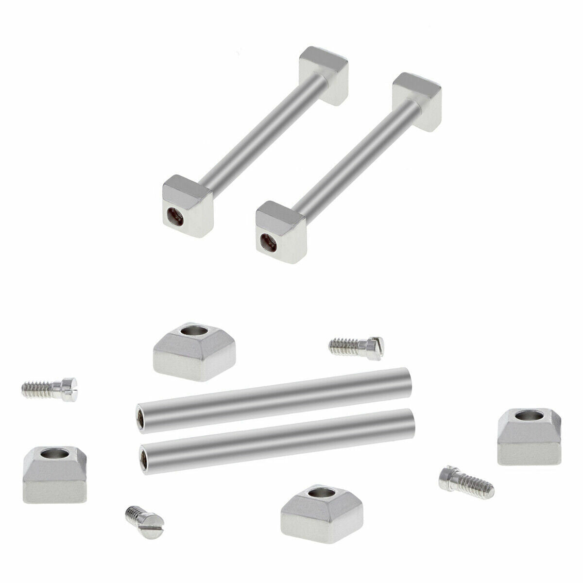 16-17-18-20-21-22MM SCREW TUBE PIN & BLOCK FOR CARTIER PASHA BAND BRACELET, Silver, view 2