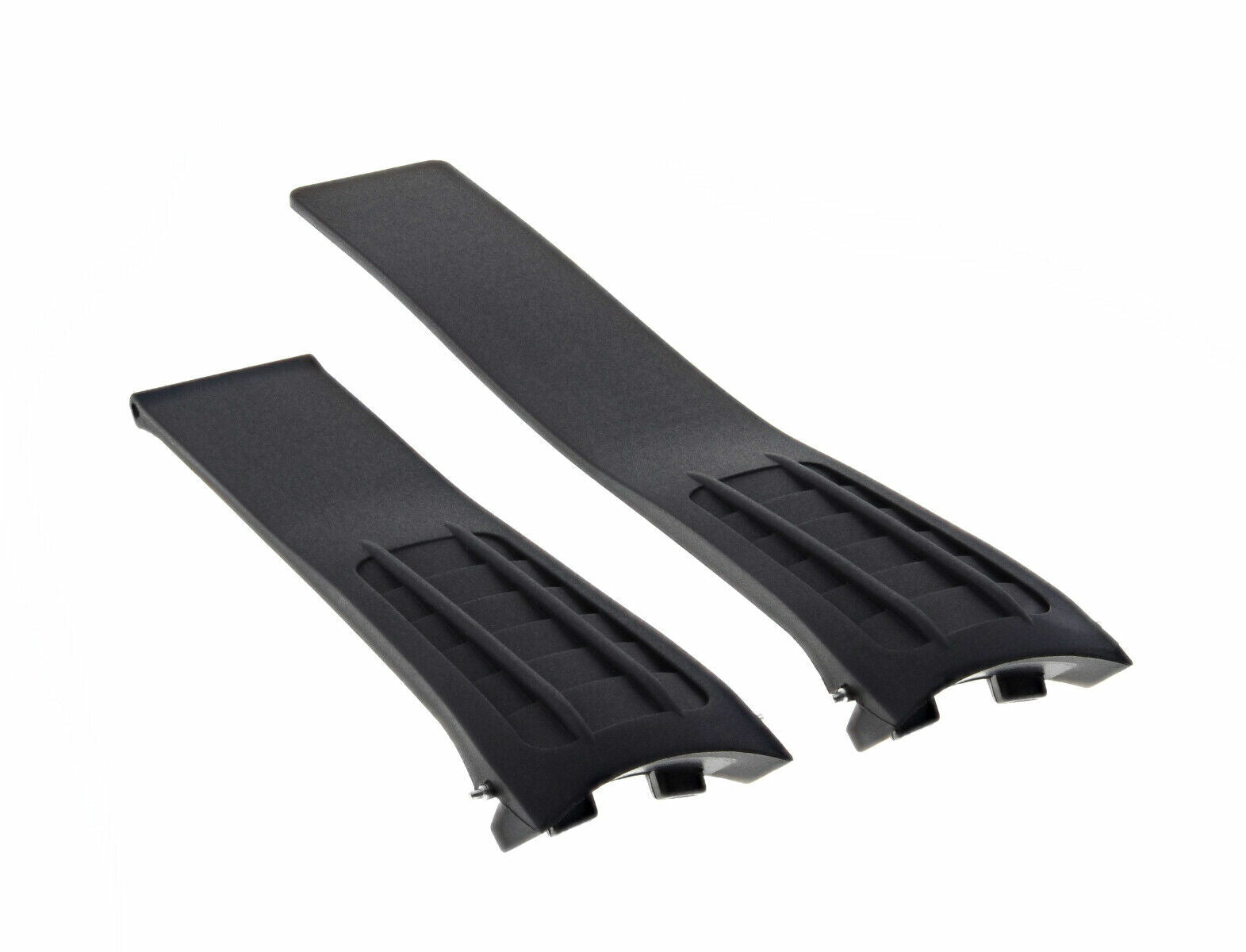 22MM RUBBER STRAP BAND DEPLOYMENT CLASP FOR 43MM TAG HEUER CARRERA CALIBRE BLACK