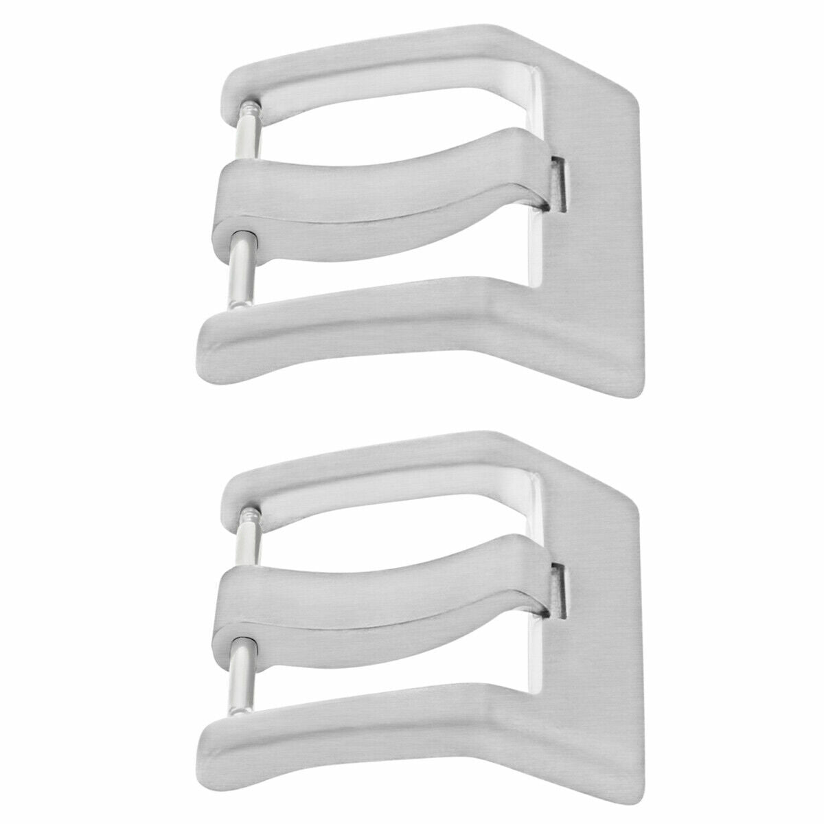 2 PC 24MM BUCKLE FOR BELL & ROSS WATCH BAND STRAP BR01,BR02,BR03 BRUSH STAINLESS