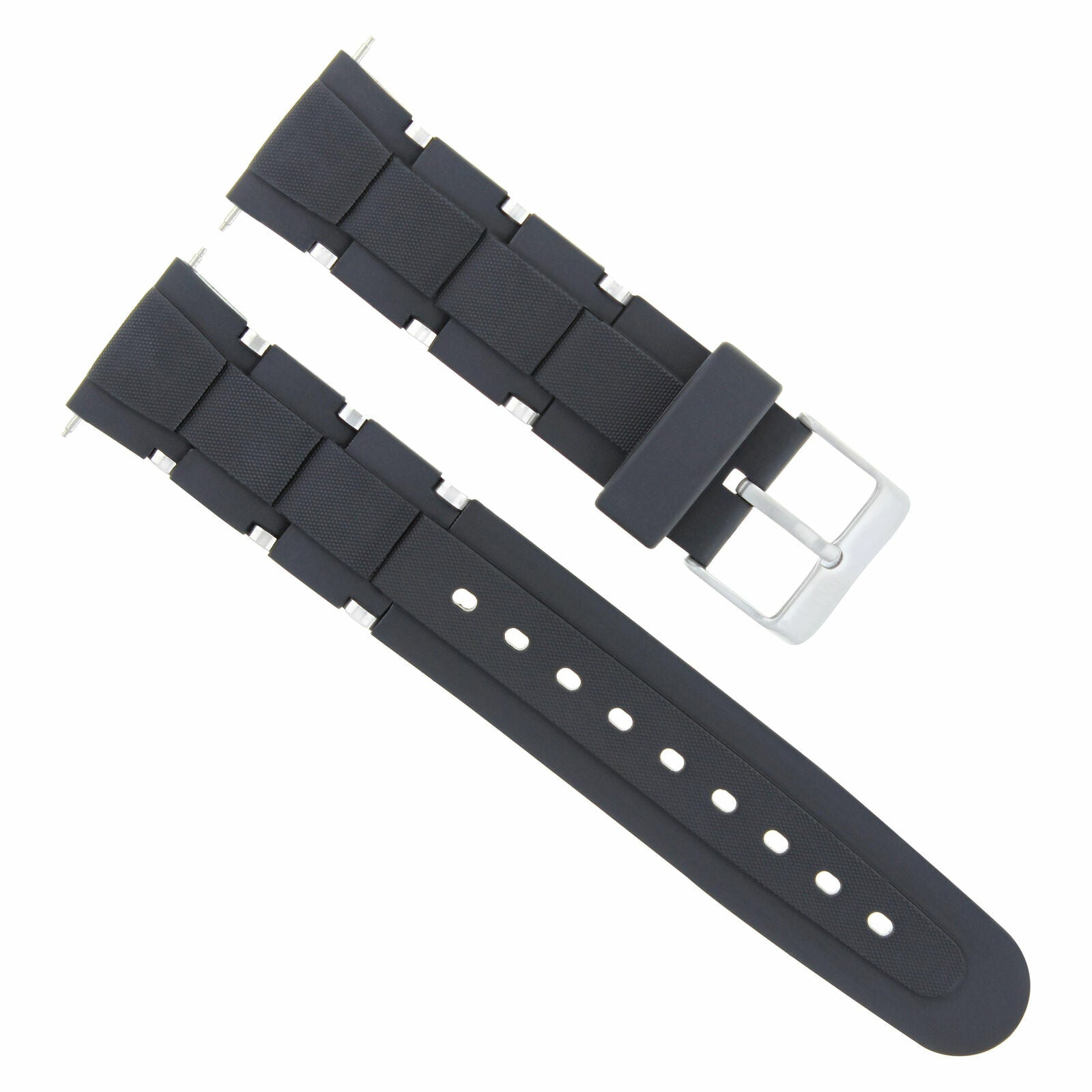 20MM RUBBER DIVER WATCH BAND STRAP FOR INVICTA RUSSIAN WATCH BLACK