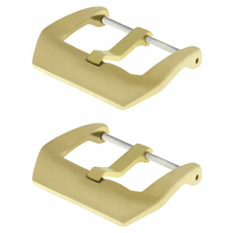2-22MM BRONZE PRE-V SCREW-IN  BUCKLE FOR 40MM PANERAI STRAP LEATHER RUBBER BAND