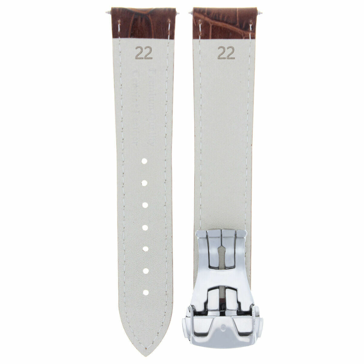 20MM LEATHER WATCH BAND STRAP FOR OMEGA SEAMASTER PLANET OCEAN L/BROWN ORANGE S