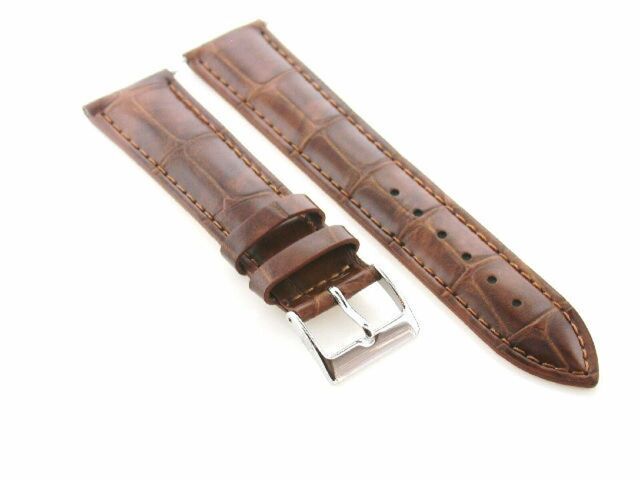 19-20MM LEATHER WATCH BAND STRAP TAPERING TO 16MM FOR ROLEX DATE, DATEJUST WATCH