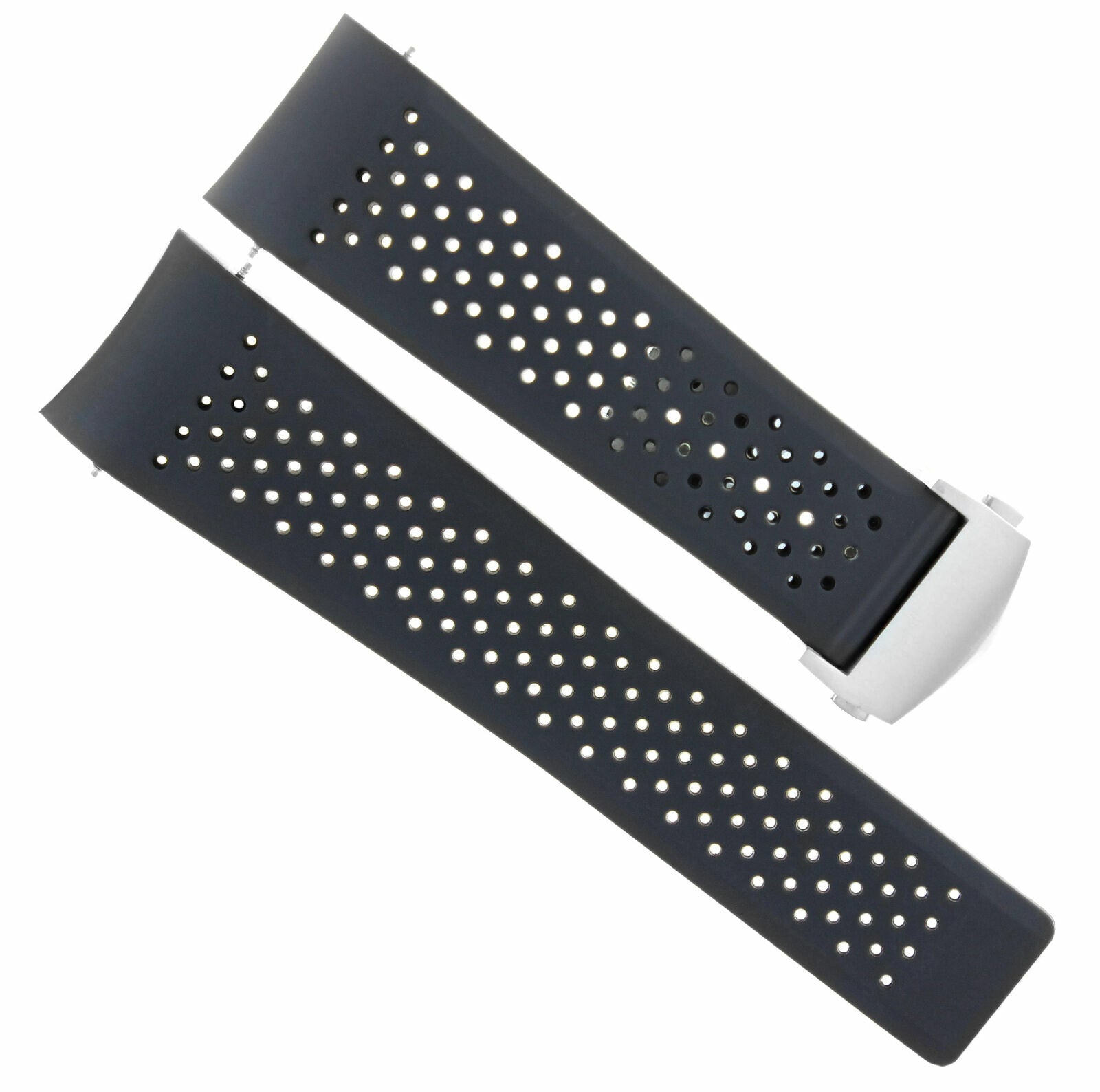 24MM CARRERA CALIBRE SILICONE RUBBER BAND STRAP CLASP FOR TAG HEUER F1 AQUARACER