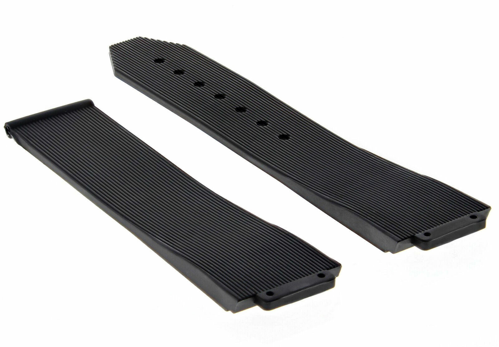 21MM RUBBER SILICONE BAND STRAP DEPLOYMENT CLASP FOR 38MM H HUBLOT WATCH BLACK