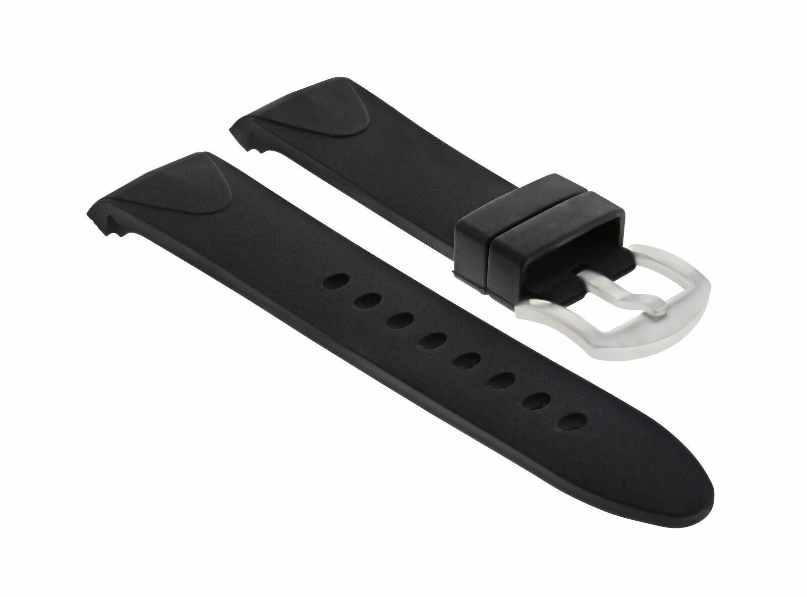 SILICONE RUBBER BAND STRAP 22MM FOR OMEGA SEAMASTER PLANET OCEAN WATCH BLACK