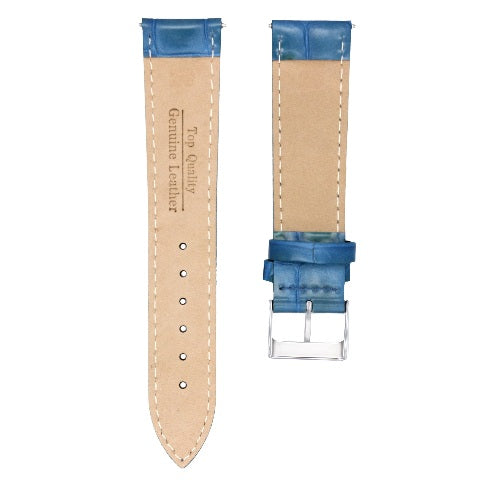 20MM LEATHER WATCH STRAP BAND FOR CITIZEN ECO DRIVE PROMASTER LIGHT BLUE WHITE