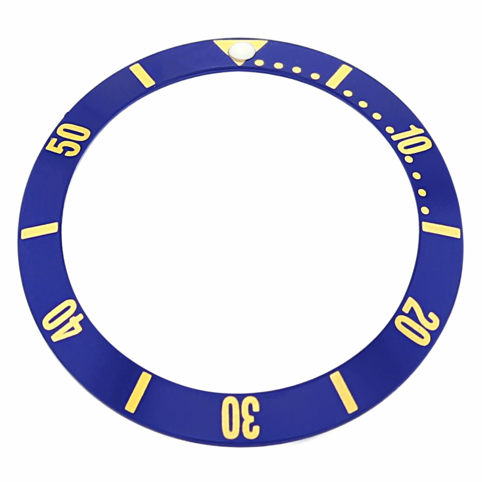 BEZEL INSERT FOR LADY OMEGA SEAMASTER WATCH BLUE GOLD FONT