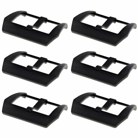 6-24MM PRE-V SCREW BUCKLE PVD FOR PANERAI 44MM LEATHER/RUBBER STRAP BAND BLACK