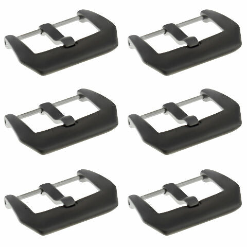 6- 26MM STRAP PRE-V SCREW BUCKLE PVD FOR PAM PANERAI LUMINOR 47MM GMT BLACK PVD