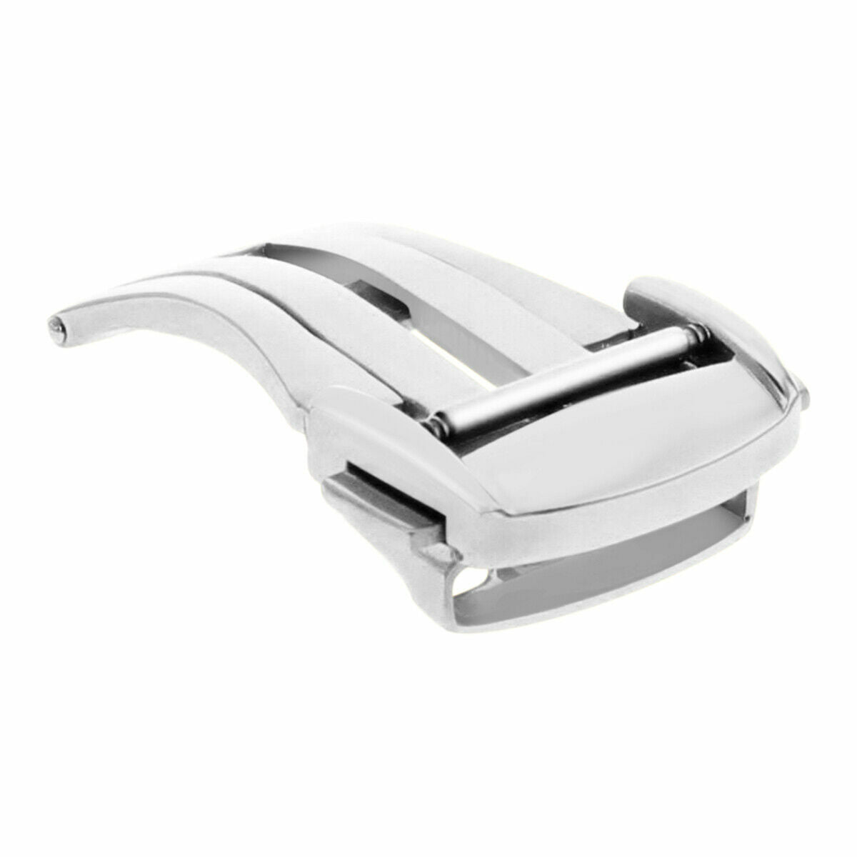 16MM STEEL BUCKLE STRAP BAND CLASP LEATHER DEPLOYMENT FOR OMEGA SEAMASTER POLISH