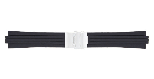 NEW 24MM 11MM TOP QUALITY SOFT PU RUBBER DIVER STRAP BAND FIT ORIS TT2 F1 BLACK