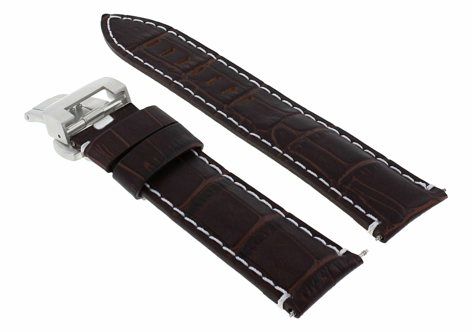 22MM LEATHER WATCH BAND STRAP FOR 42MM MONTBLANC 4810 TIMEWALKER WATCH BROWN WS