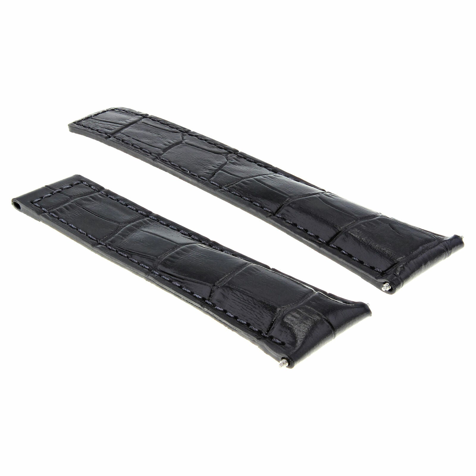 20MM LEATHER BAND STRAP FOR BAUME MERCIER HAMPTON 8373 WATCH 20/16M BLACK