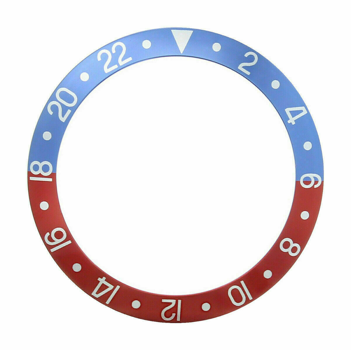 BEZEL INSERT PEPSI FADED FOR VINTAGE ROLEX GMT 1670 16753 16758 BLUE/RED PEPSI