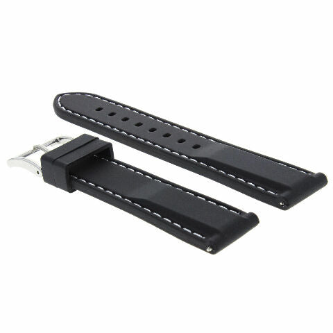 20MM RUBBER DIVER WATCH BAND STRAP SPORT FOR CERTINA DS PODIUM FURIOUS BLACK