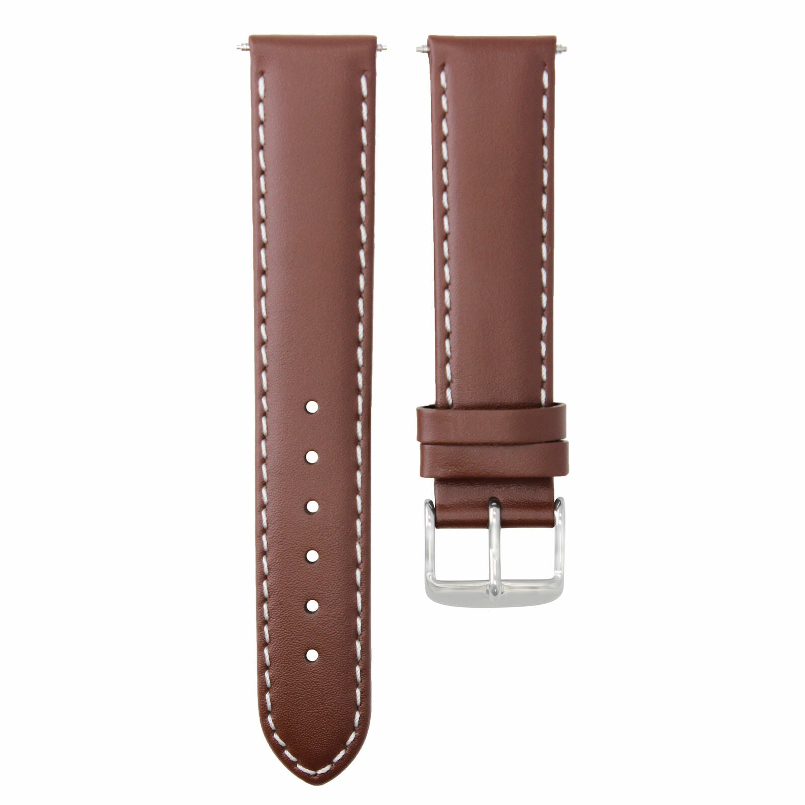 18MM SMOOTH LEATHER WATCH STRAP BAND FOR ULYSSE NARDIN WATERPROF L/BROWN WS