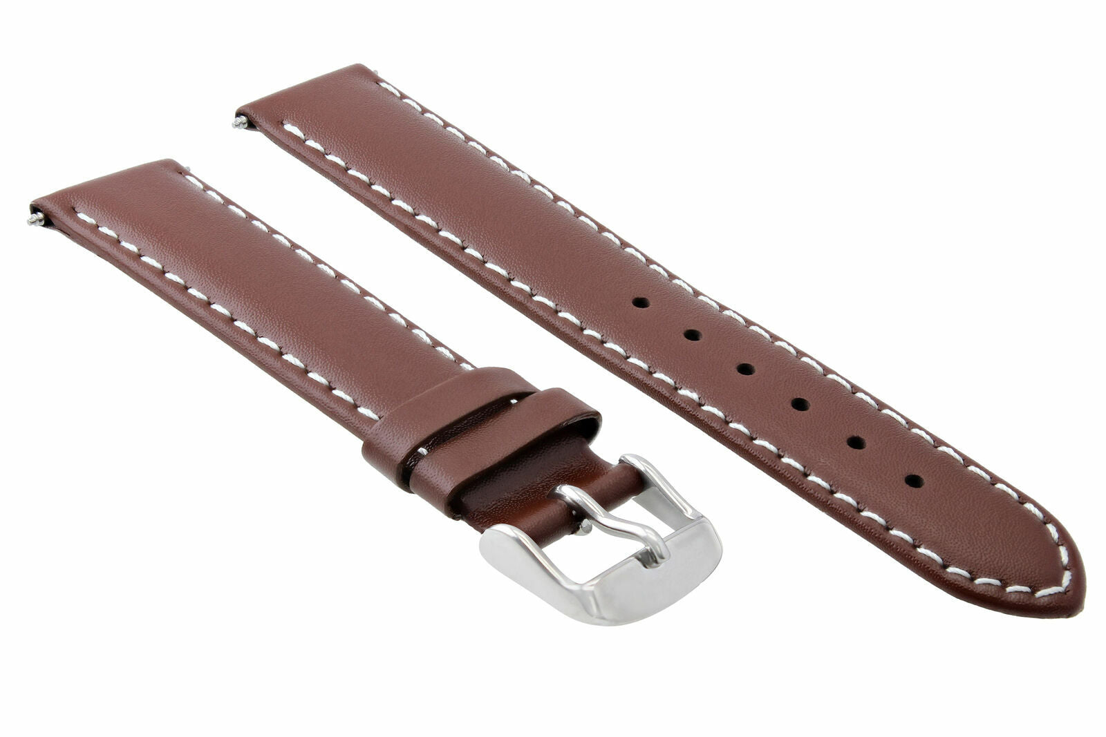 18MM SMOOTH LEATHER WATCH STRAP BAND FOR ULYSSE NARDIN WATERPROF L/BROWN WS