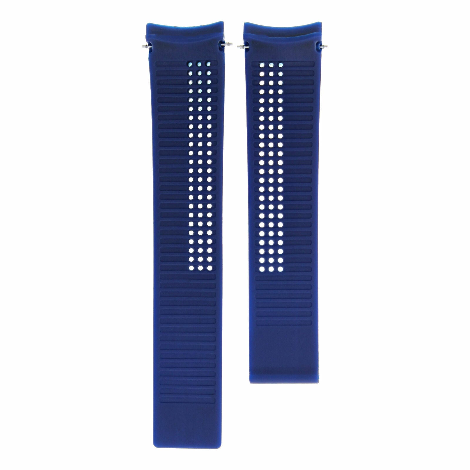 20MM RUBBER BAND STRAP DEPLOYMENT CLASP FOR TAG HEUER CARRERA CV2010 WATCH BLUE