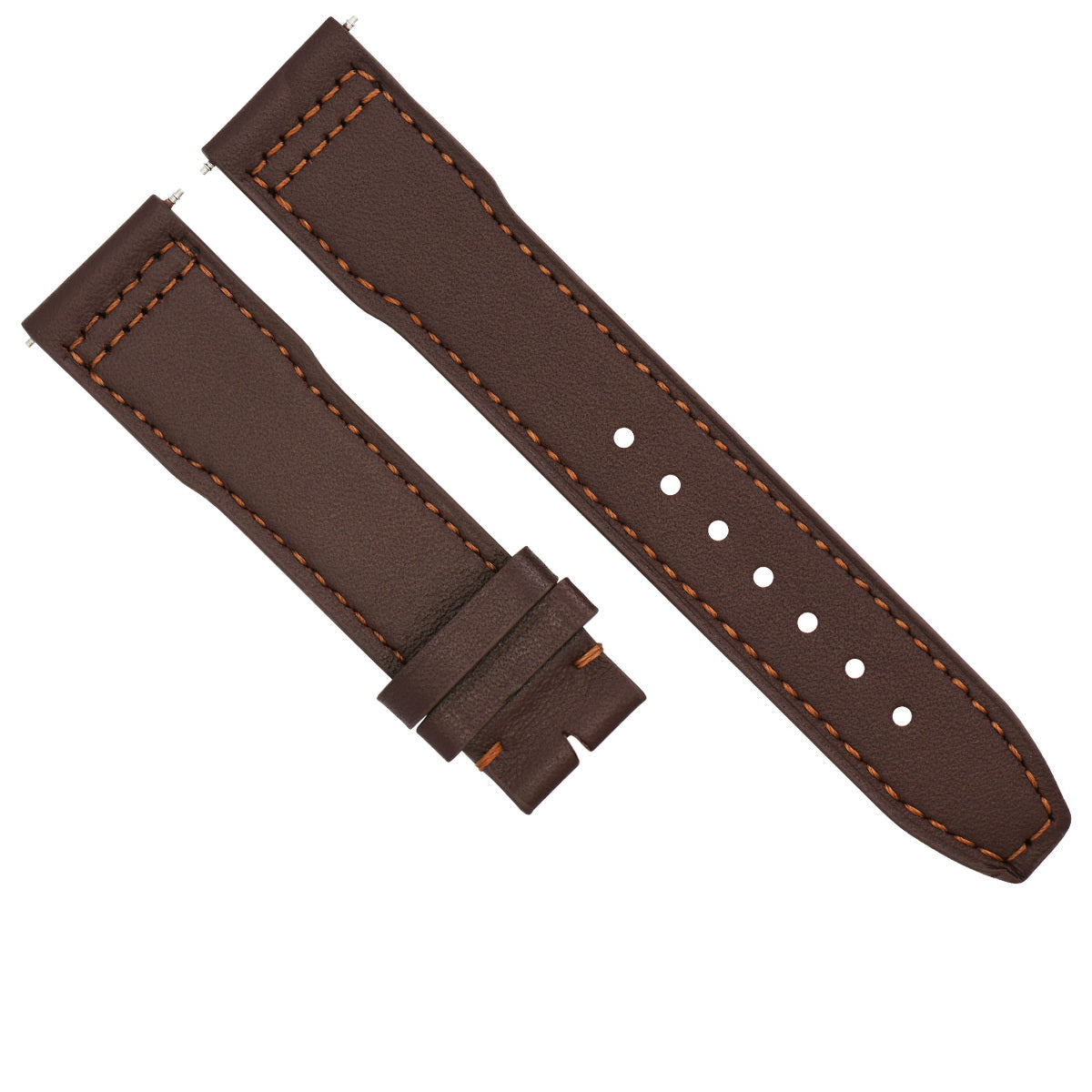 22MM CALF LEATHER STRAP  BAND CLASP FOR IWC WATCH PILOT PORTUGUESE WATCH BROWN