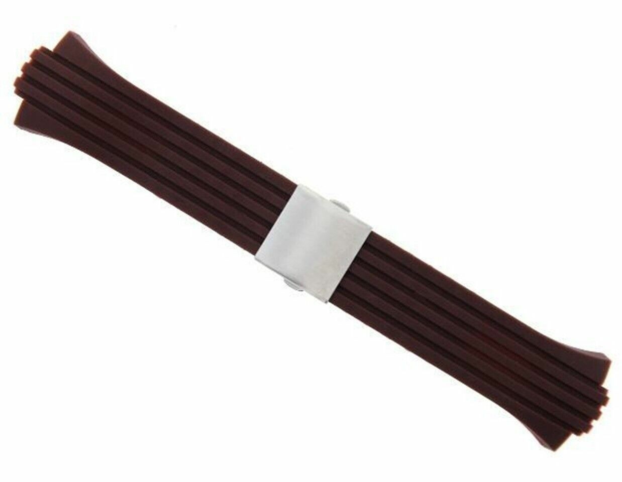 26MM 13MM RUBBER DIVER STRAP BAND FOR ORIS TT2 WILLIAM F1 40.5MM CASE BROWN