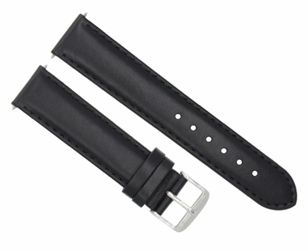 18MM GENUINE SMOOTH LEATHER STRAP BAND FOR MONTBLANC WATCH BLACK