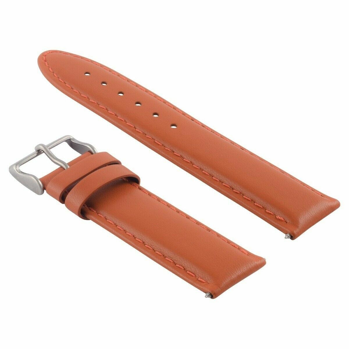 22MM SMOOTH LEATHER WATCH STRAP BAND FOR MONTBLANC TIMEWALKER WATCH ORANGE