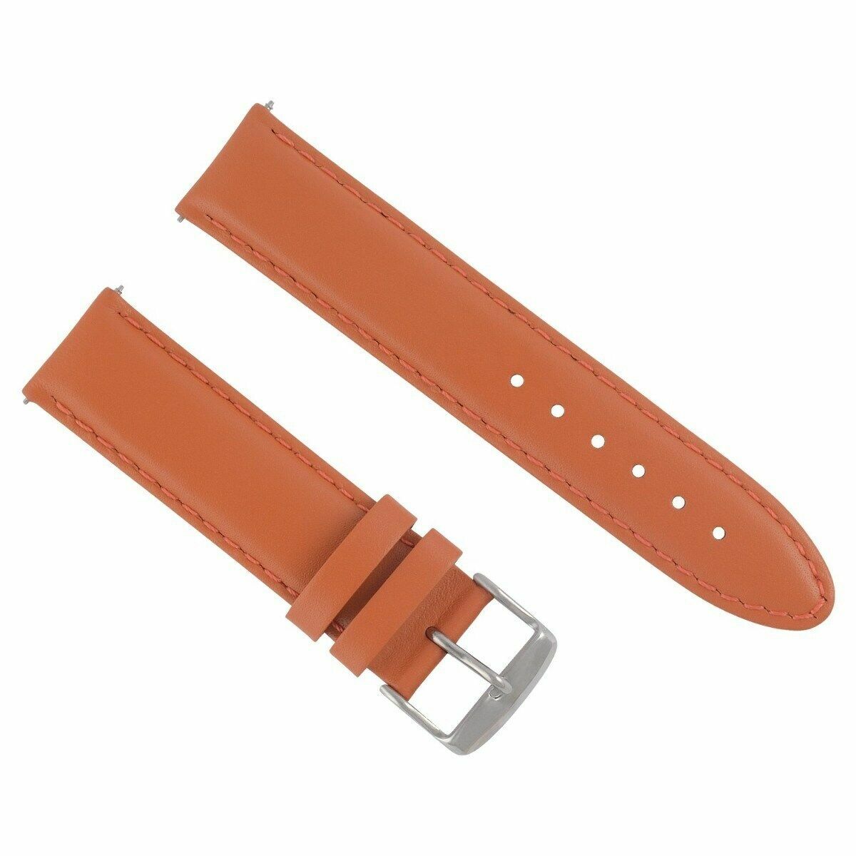 22MM SMOOTH LEATHER WATCH STRAP BAND FOR MONTBLANC TIMEWALKER WATCH ORANGE