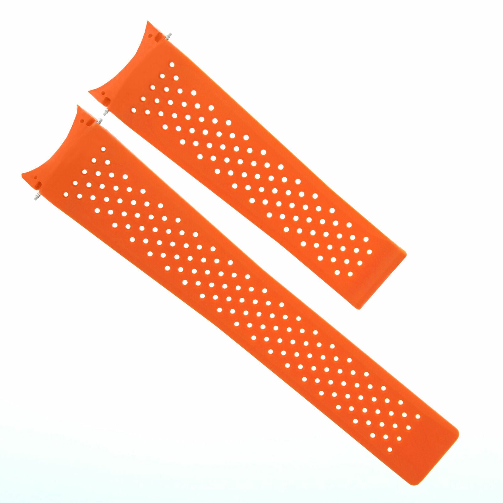 22MM RUBBER BAND FOR TAG HEUER GRAND CARRERA CAV511A, CAV511B PERFORAT ORANGE