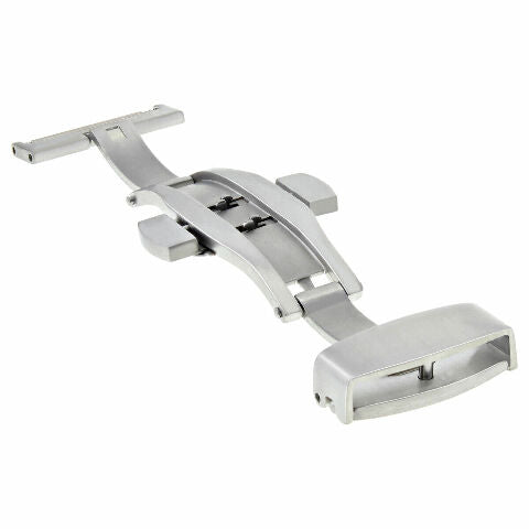 16MM BUTTERFLY FOR DEPLOYMENT STRAP BAND CLASP BUCKLE PUSH BUTTON BRUSH STAINLESS ST