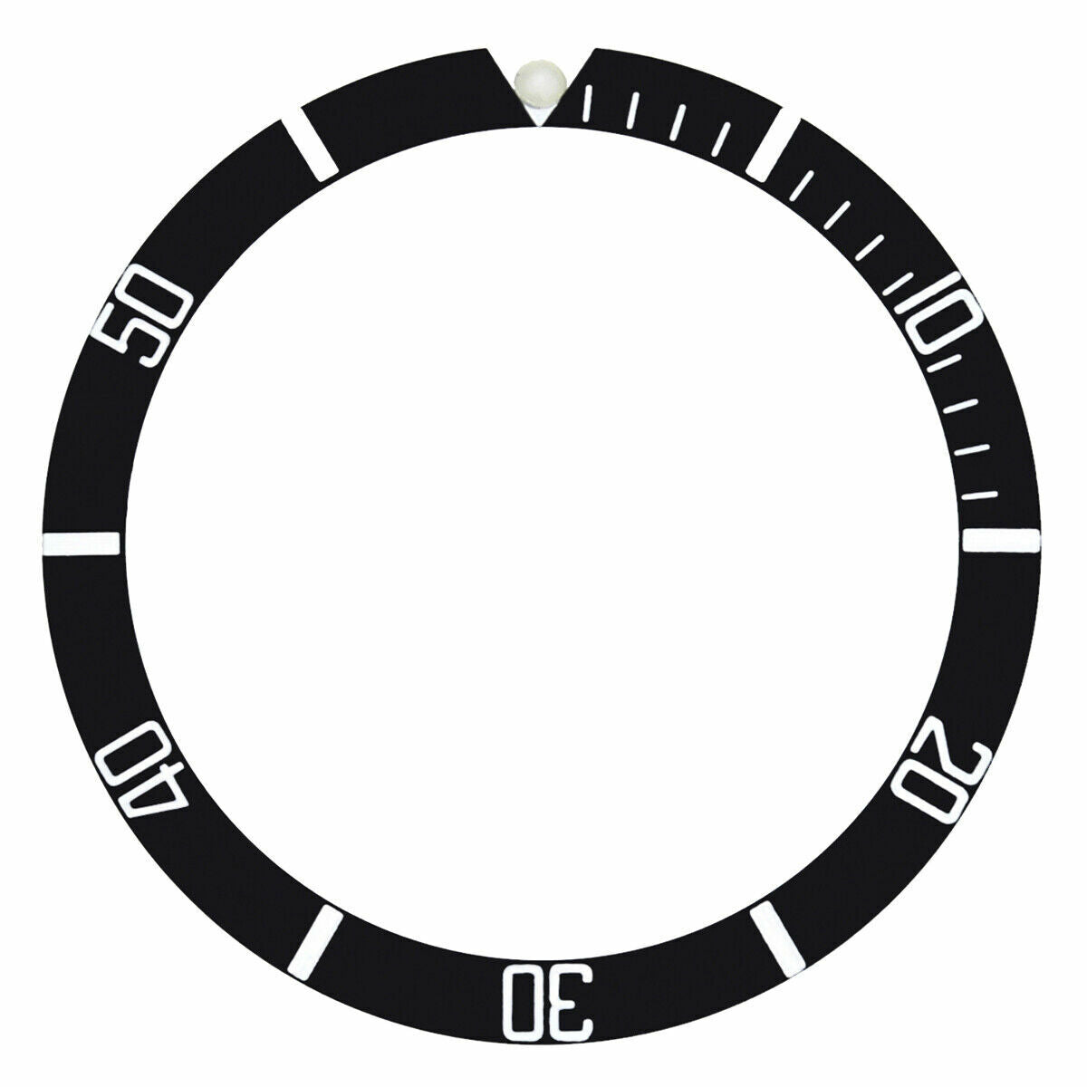 BEZEL INSERT FOR VINTAGE ROLEX SUBMARINER 5513/1680 PLASTIC (ACRYLIC) PEARL @12